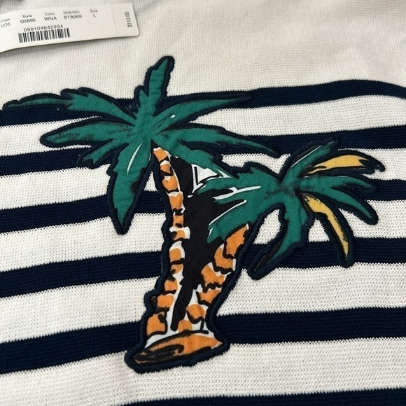 J Crew Long Sleeve Knit Boatneck Top Embroidered NWT - Picture 8 of 11